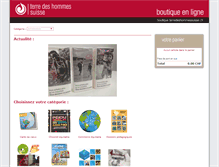 Tablet Screenshot of boutique.terredeshommessuisse.ch